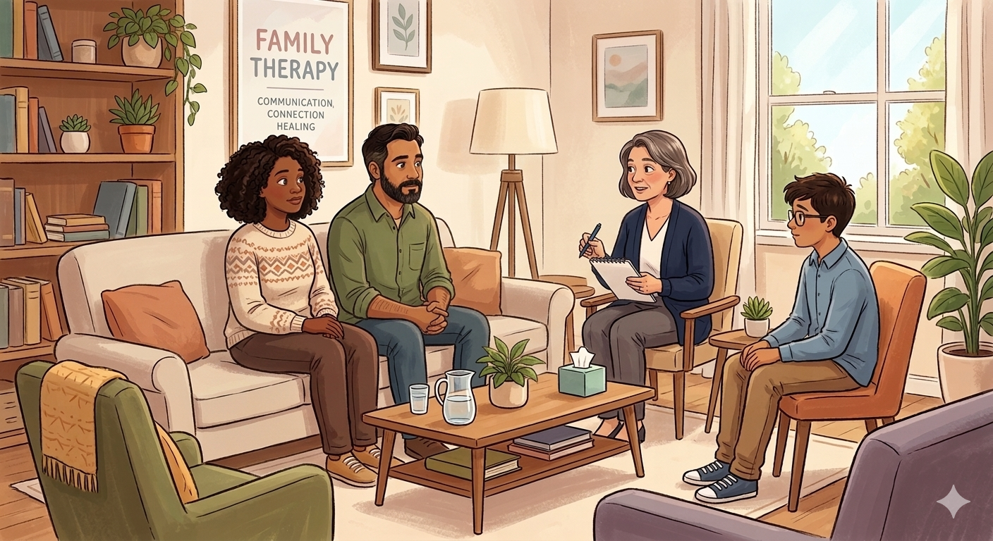 Séance de thérapie familiale